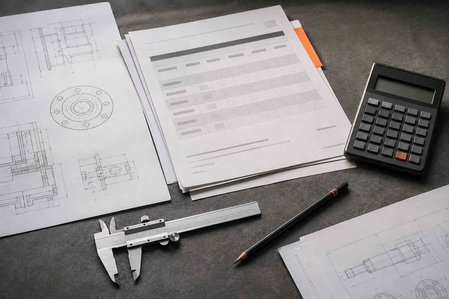 Documentación, planos y matriz comparativa utilizados para una evaluación técnica